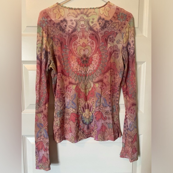 Insane Y2K 90s rave micromesh sequin top - Picture 2 of 6